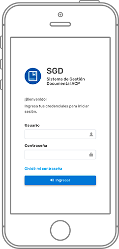 Sistema de gestión documentaria ACP smartphone